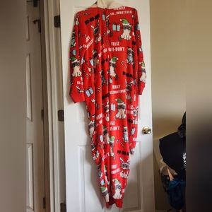 Grumpy Cat Holiday Onesie Pajamas 3X NWT